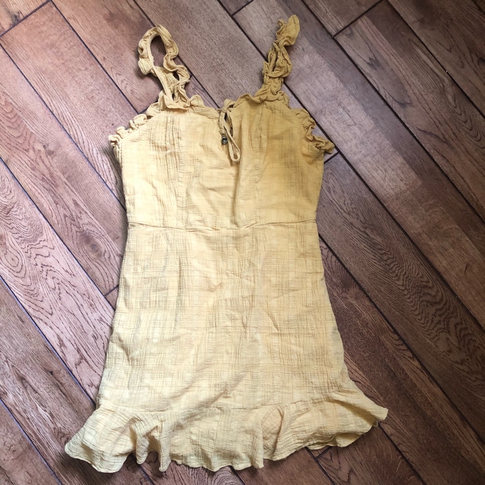 Hello Molly Yellow Ruffle Mini Dress - Picture 6 of 8